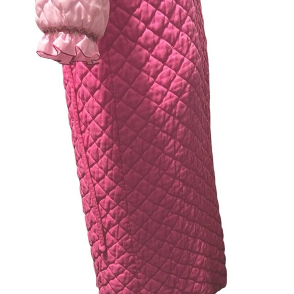 Vintage Handmade Quilted 1960's Button Front Nightgown Sleep Robe Sz Small/Mediu - Picture 10 of 16